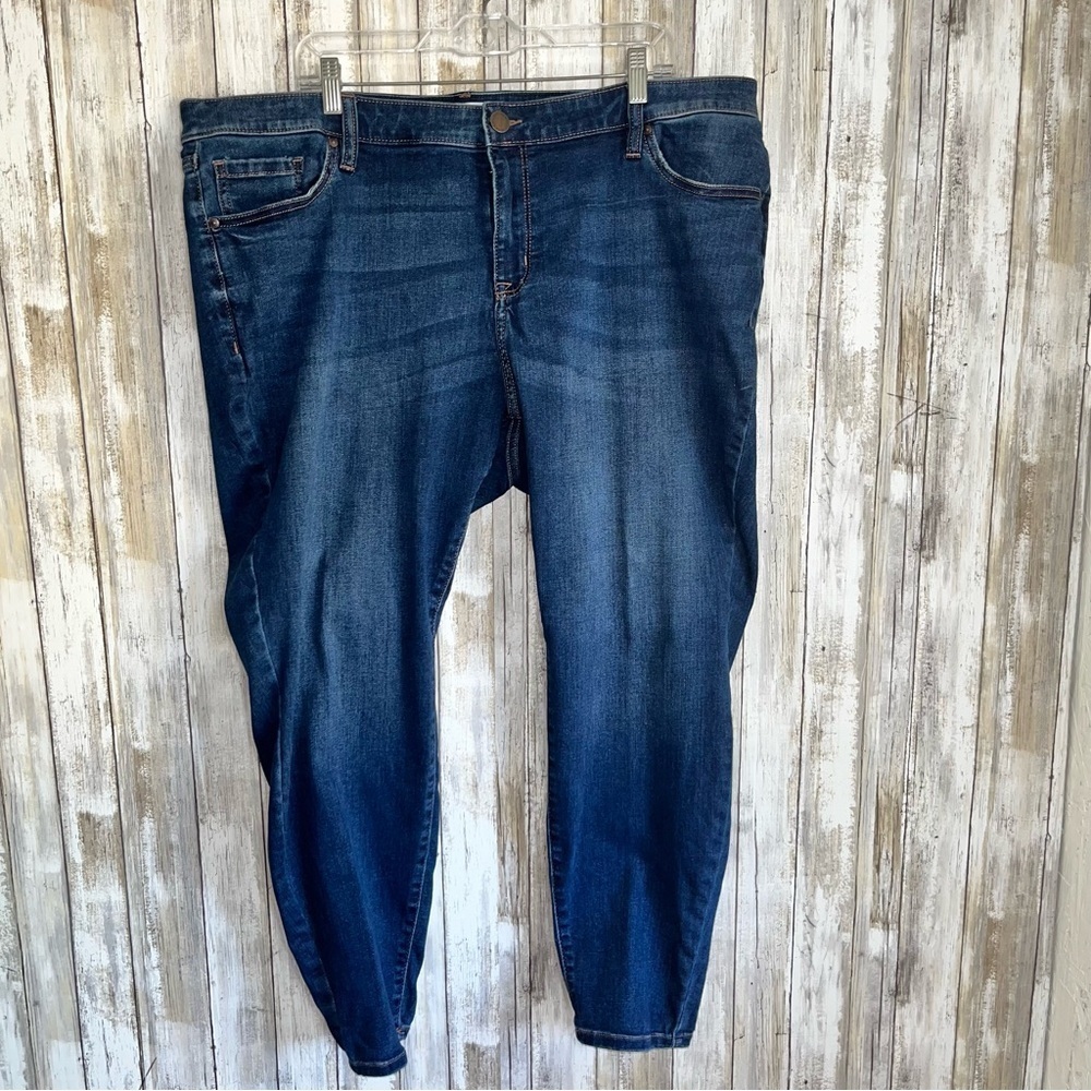 Lane Bryant Flex Magic Waistband Skinny Jeans Dark Wash Size 24 Stretch Denim